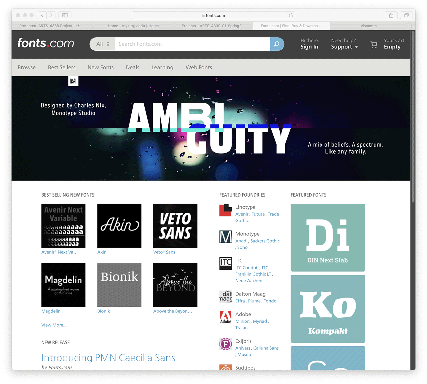 Font Visual Comm viscomm